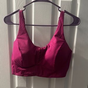 Victoria's Secret Magenta Lace-Up Bra